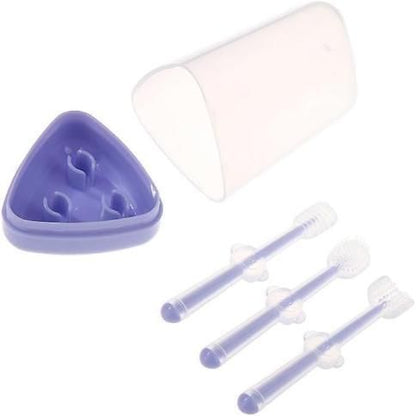 3 Steps Silicone Baby Toothbrush Set of 3 Assorted (Pack of 1)