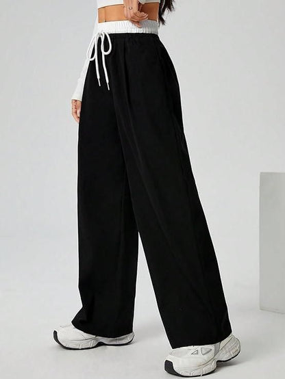 Women's Wide Leg Casual Black Pant || Hip Hop Pant