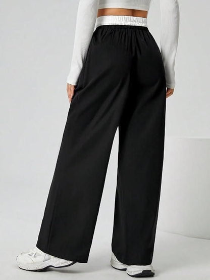 Women's Wide Leg Casual Black Pant || Hip Hop Pant